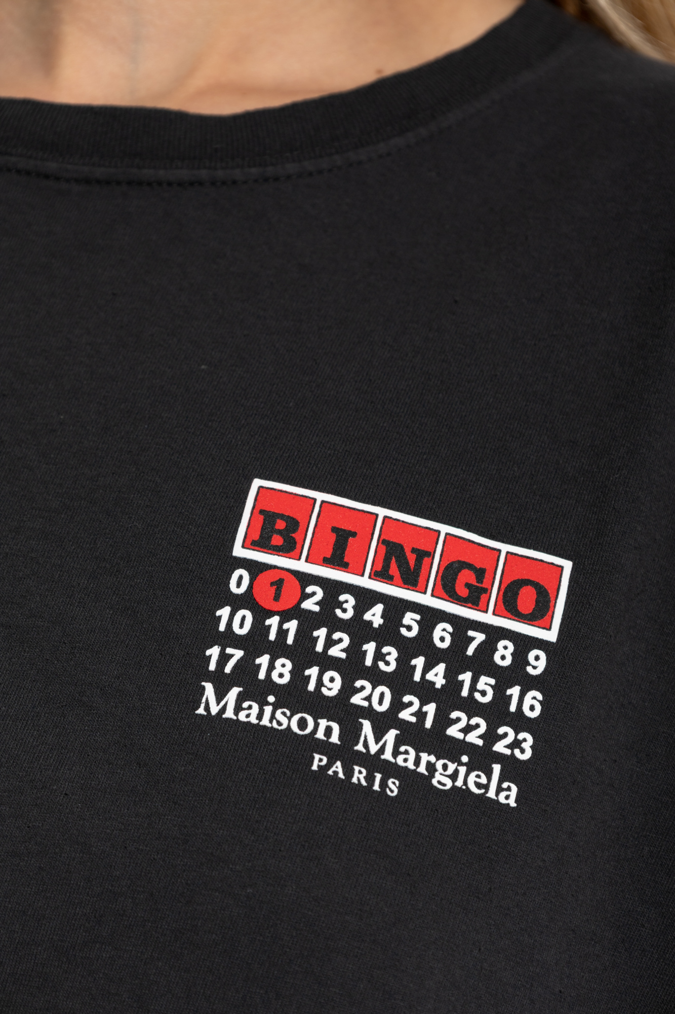 Tシャツ・カットソー MAISON MARGIELA Men Polo Shirts S50GC0713M20057 969 BLACK Maison Margiela T-shirt with logo | Men's Clothing | Vitkac